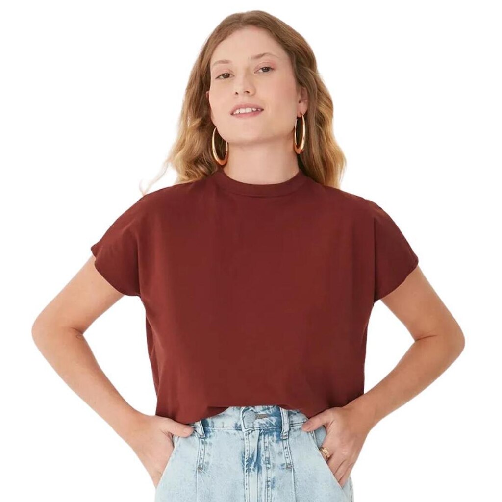 BLUSA MALWEE MANGA CURTA FEMININO