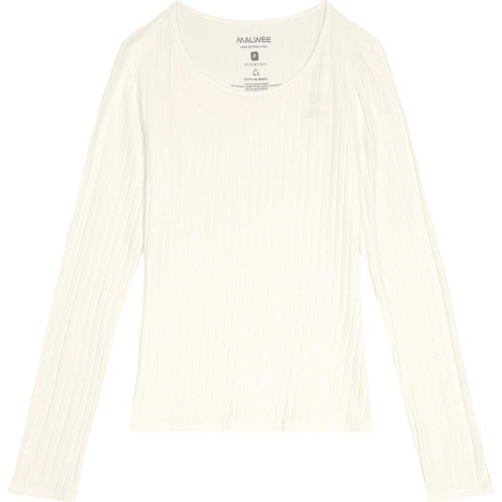Blusa Malwee Manga Longa em Viscose