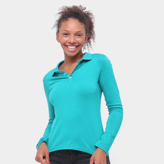 Blusa Malwee Manga Longa Feminina - Verde Menor preço em Blusa Malwee Manga Longa Feminina - Verde