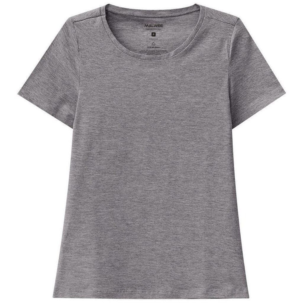 Blusa Malwee Manga Curta Cotton Light