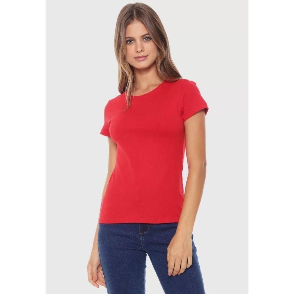 Blusa Malwee Manga Curta Cotton Light