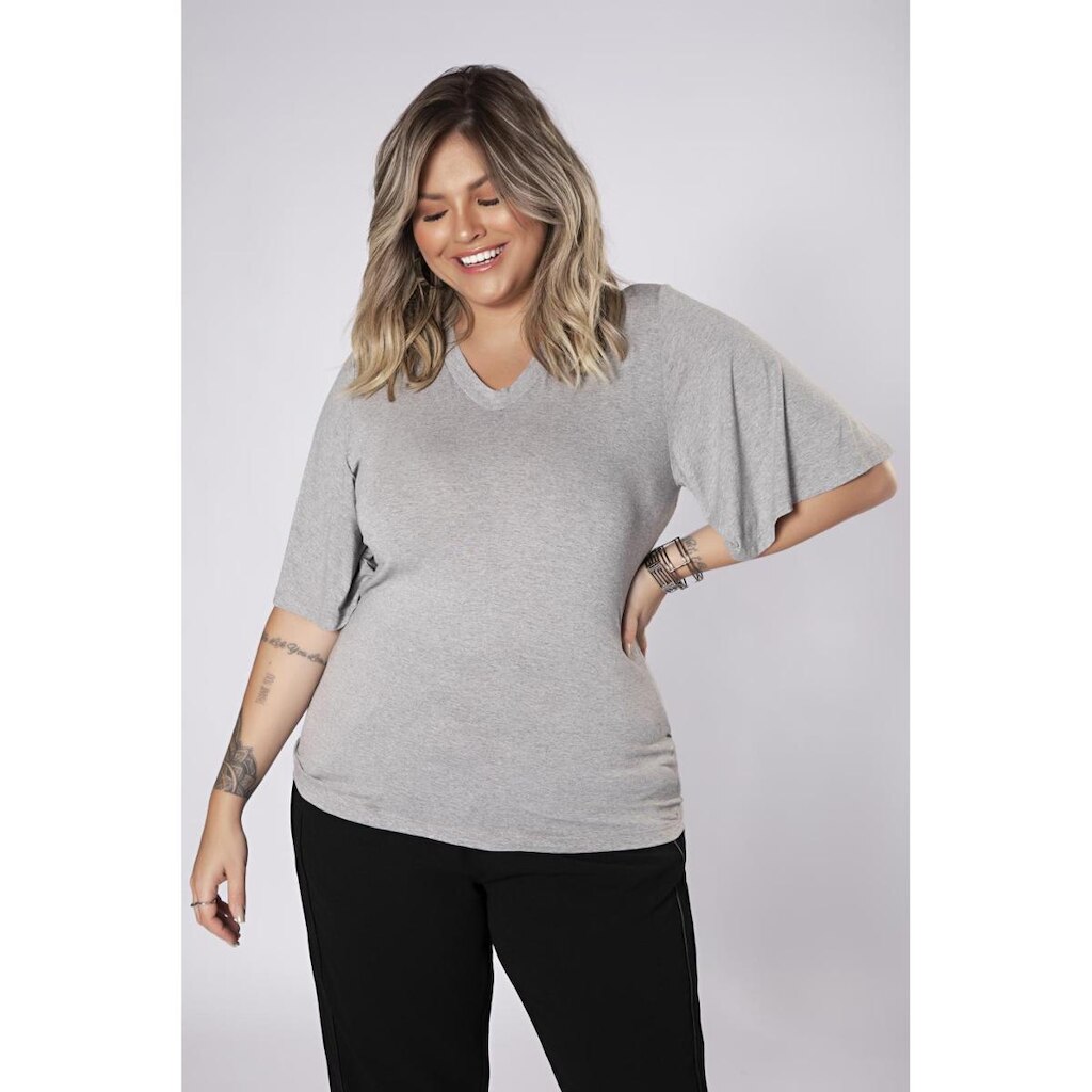 Blusa manga ampla
