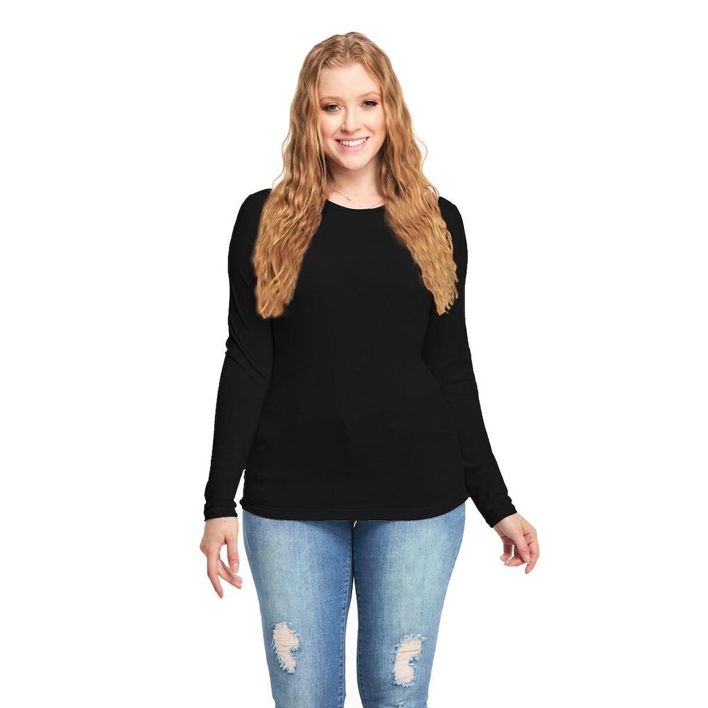 Blusa Manga Comprida Viscolycra Segunda Pele Gola Redonda C12-ROSA-GG