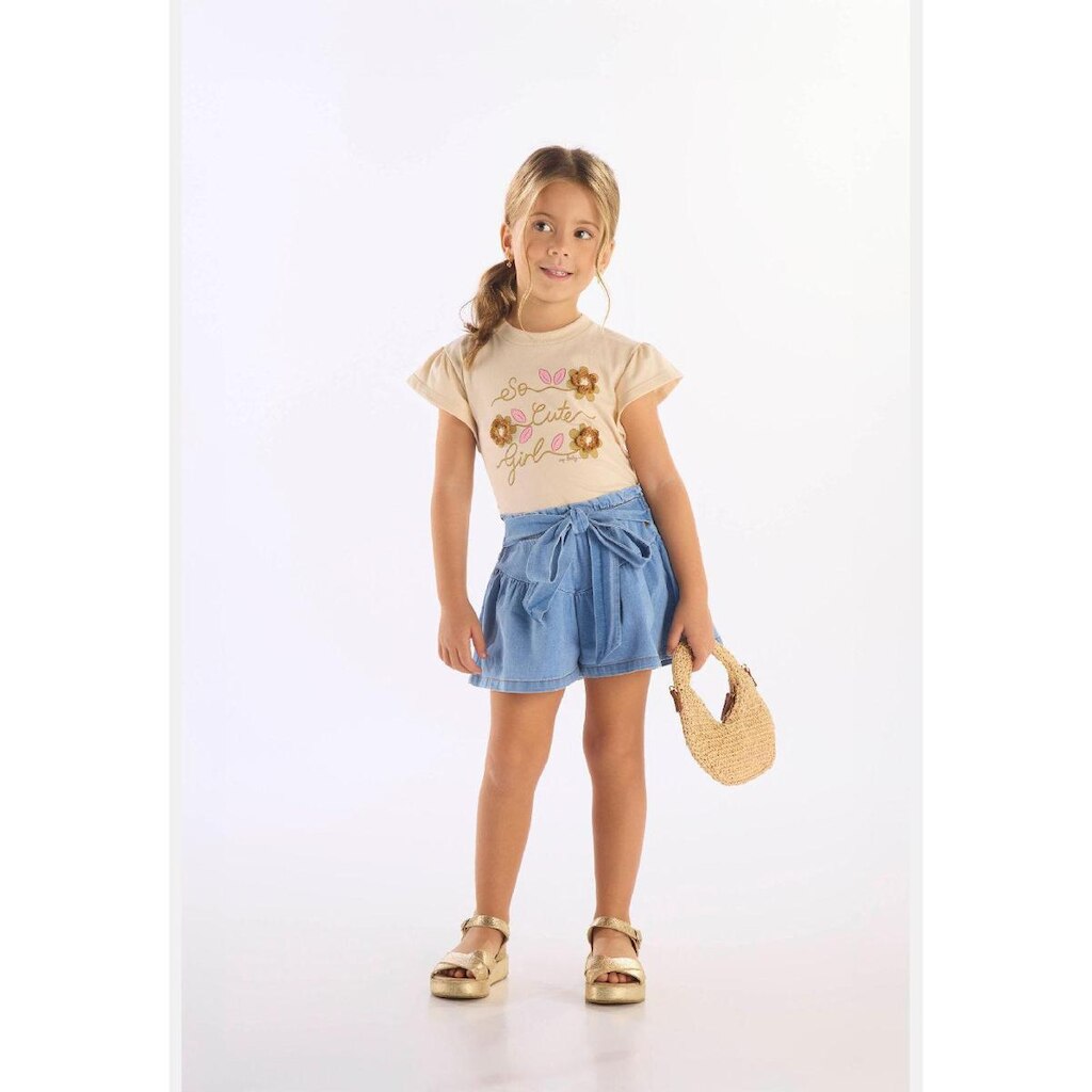 Blusa Manga Curta Infantil Algodão Up Baby