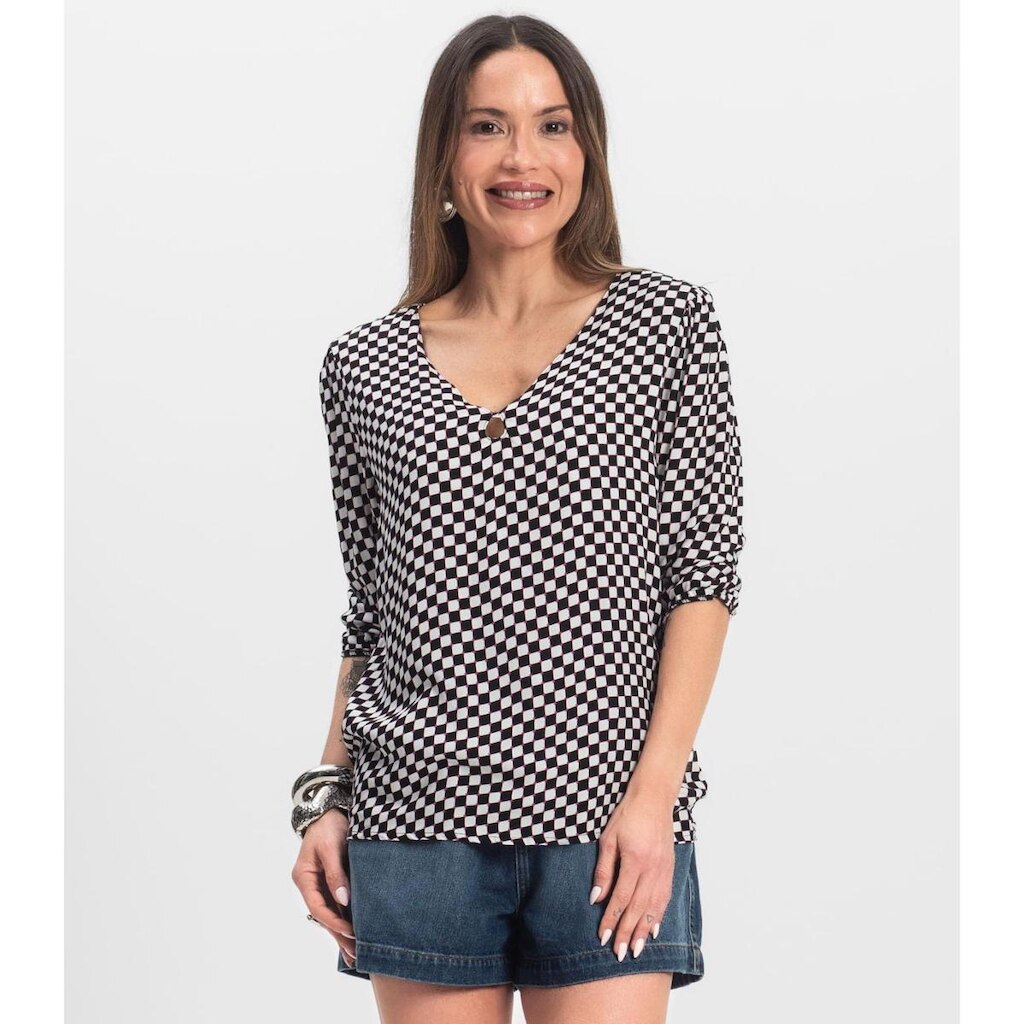Blusa Manga Curta Infinita Cor Branco