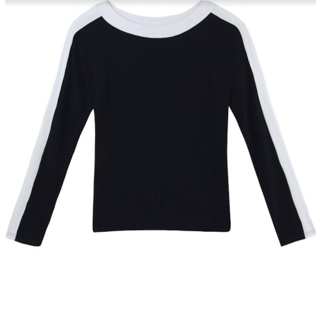 Blusa manga longa canelada Malwee