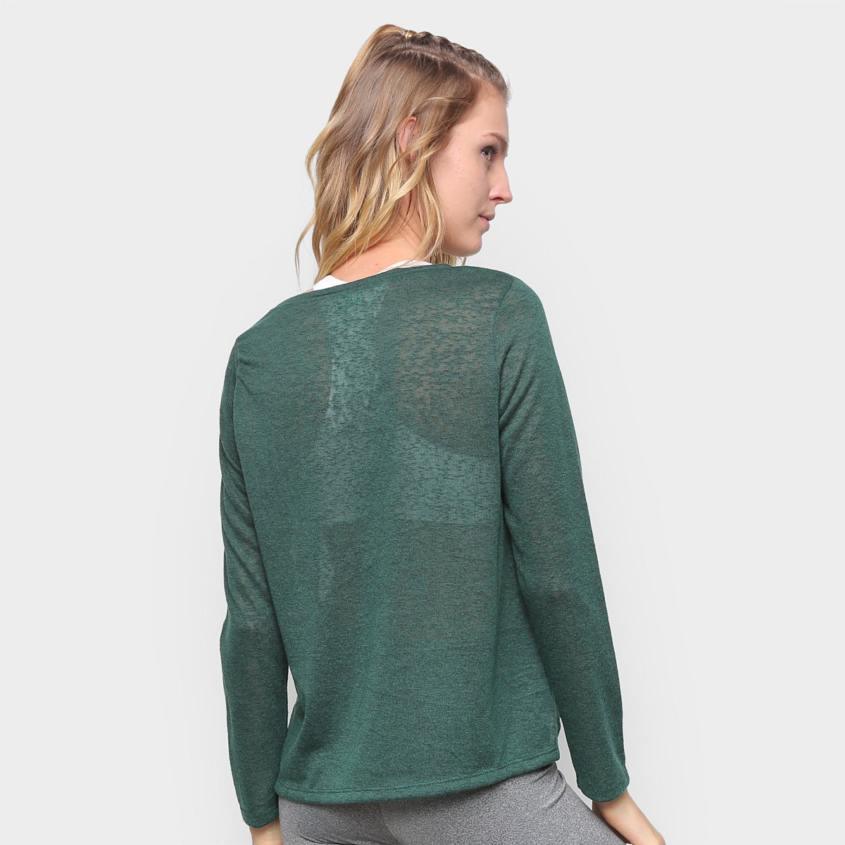 blusa tule verde