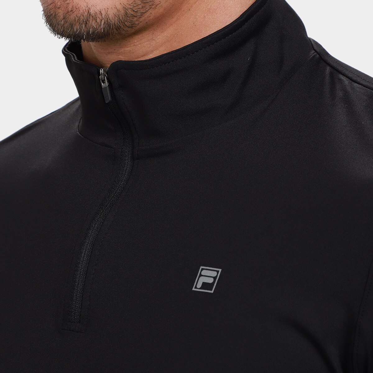 Blusa Manga Longa Fila Half Com Zíper Life Masculina - 2