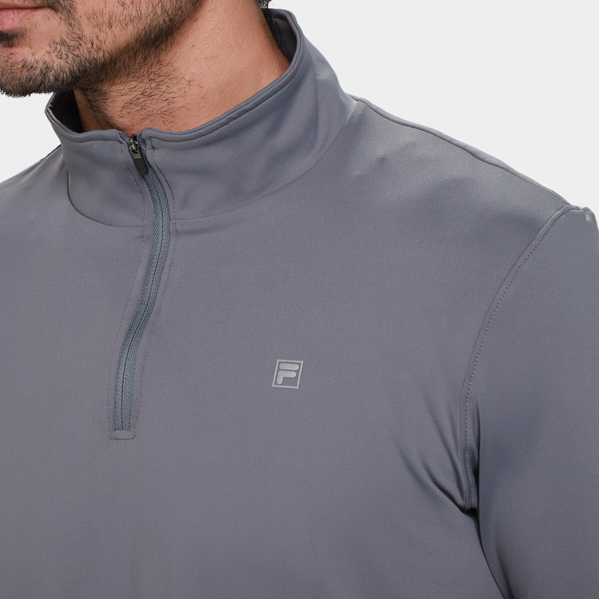 Blusa Manga Longa Fila Half Com Zíper Life Masculina - 2