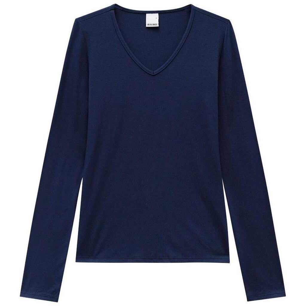 Blusa manga longa gola V viscose stretch - Malwee