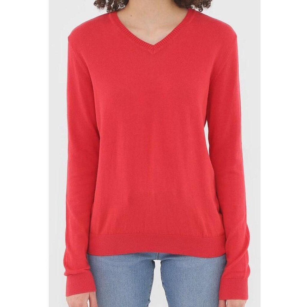 Blusa manga longa tricot decote em V Malwee