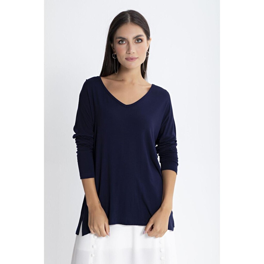 Blusa manga longa viscolycra