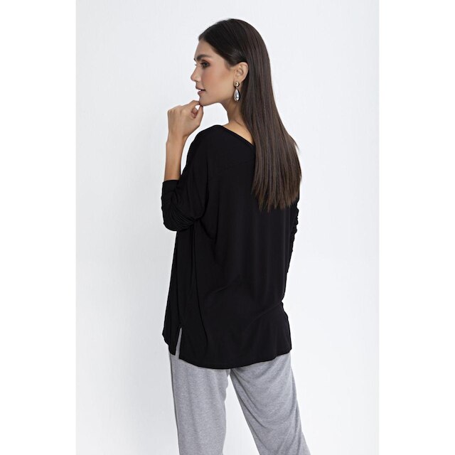 Blusa manga longa viscolycra