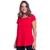 Blusa Marcela Fitness Lisa Vekyo Manga Curta Mullet Roupa Para Academia Treino Moda Feminina - Vermelho