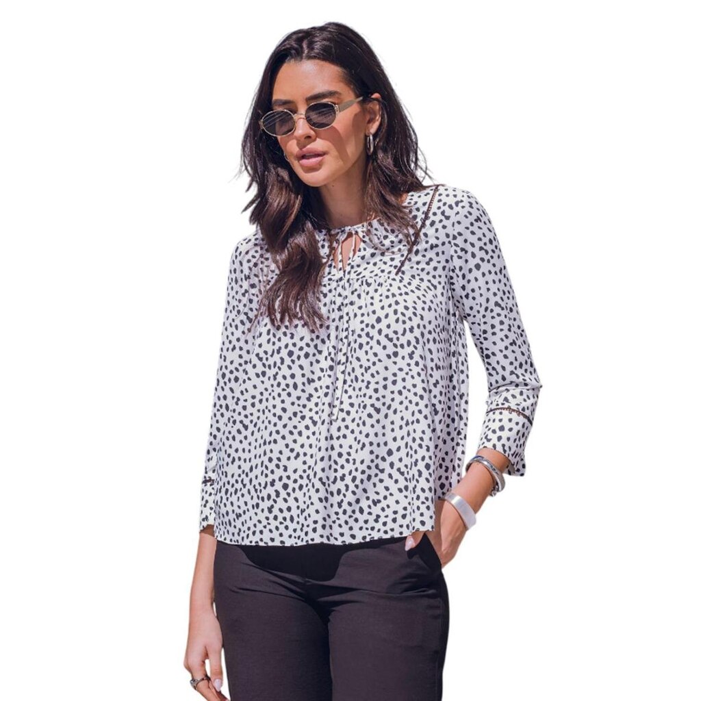 Blusa Maria Maturana Com Amarração Preto E Branco Tam. 42