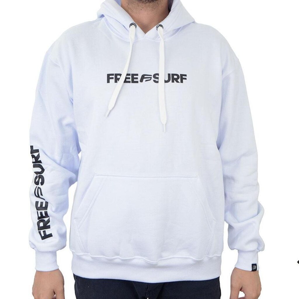 Blusa Masculina Freesurf Moletom Branca - 111005259