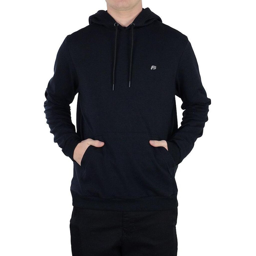 Blusa Masculina Freesurf Moletom Canguru Preta - 1128