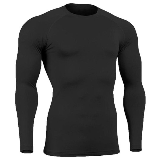 Blusa Masculina Proteção UV Segunda Pele Térmica Poliéster Manga Longa Compressão - Preto é ruim? Blusa Masculina Proteção UV Segunda Pele Térmica Poliéster Manga Longa Compressão - Preto é boa?