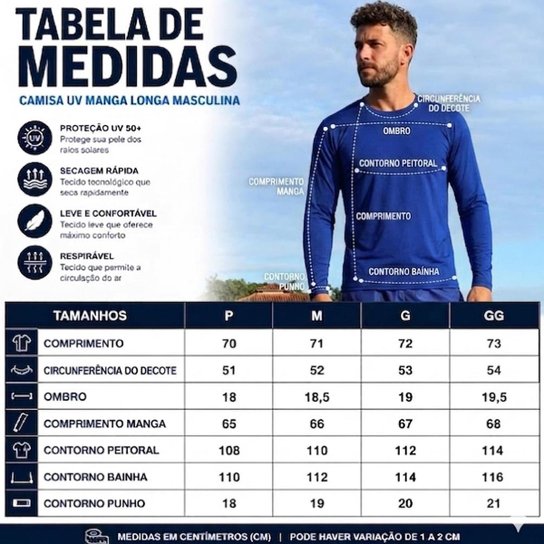 Blusa Masculina Proteção UV