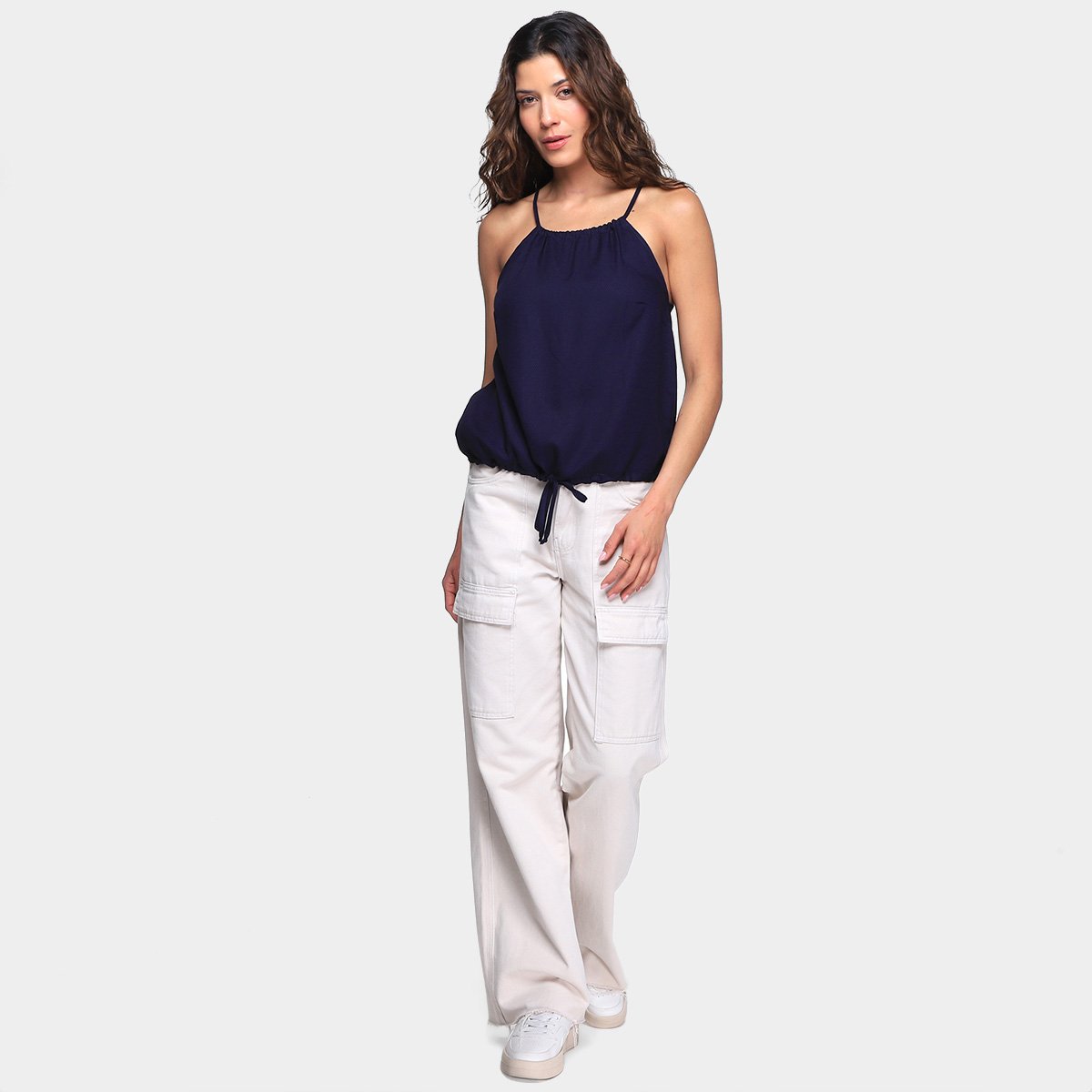 Blusa Mercatto Viscose Lisa Feminina - 3