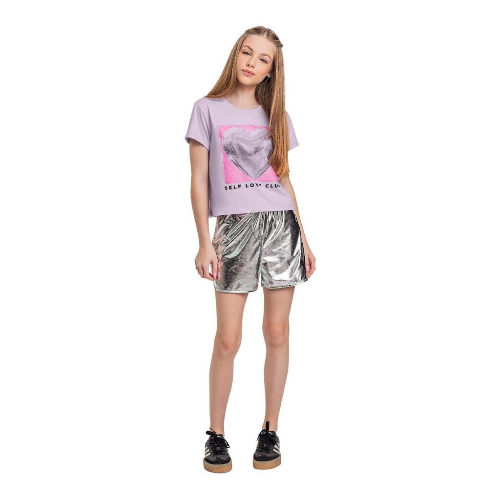 Blusa Metalizada Juvenil Gloss