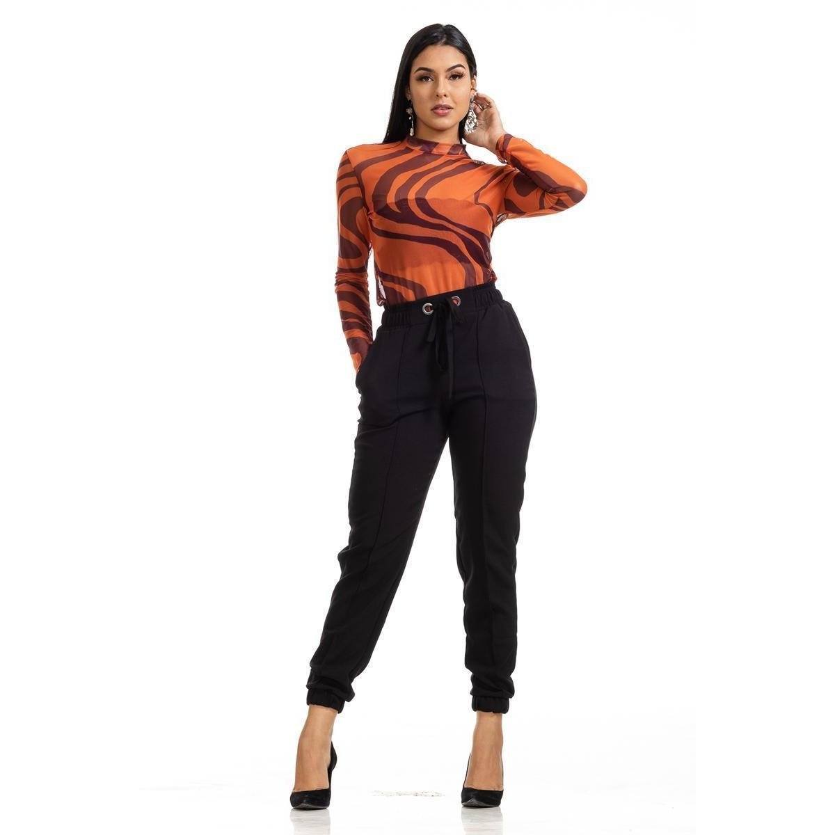 blusa de tule estampada