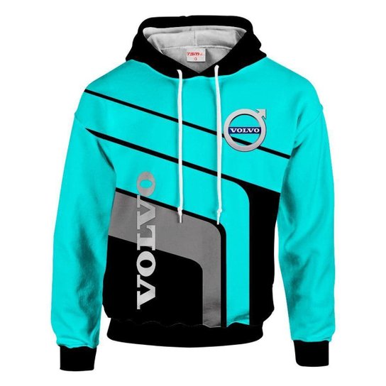 Blusa Moletom 3D Full Print Fechado Caminhão Tsm Unissex Volvo - Claro - Azul Menor preço em Blusa Moletom 3D Full Print Fechado Caminhão Tsm Unissex Volvo - Claro - Azul