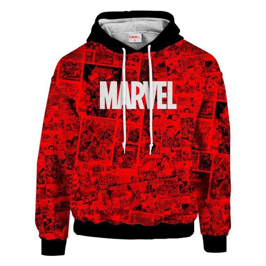 Blusa Moletom 3D Full Print Fechado Quadrinhos Tsm Unissex Gibi - - Vermelho Menor preço em Blusa Moletom 3D Full Print Fechado Quadrinhos Tsm Unissex Gibi - - Vermelho