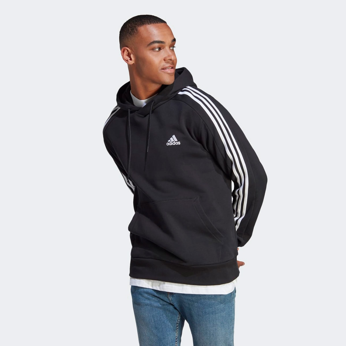 Blusa Moletom Adidas 3 Listras Essentials Classic Masculino Menor preço em Blusa Moletom Adidas 3 Listras Essentials Classic Masculino