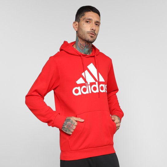 Blusa Moletom Adidas Essentials Big Logo com Capuz - Vermelho+Branco é ruim? Blusa Moletom Adidas Essentials Big Logo com Capuz - Vermelho+Branco é boa?
