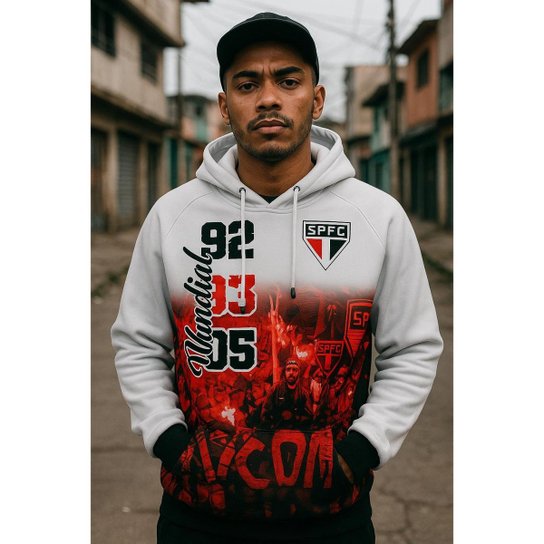 Blusa Moletom Agasalho do São Paulo SPFC Vovô de Quebrada