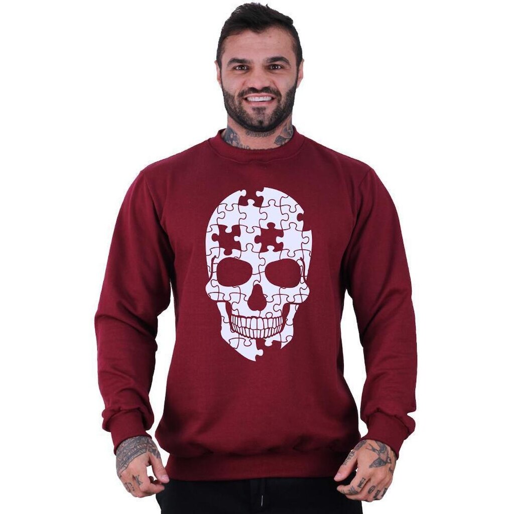 Blusa Moletom Basic MXD Conceito Sem Touca Moda Fitness Academia