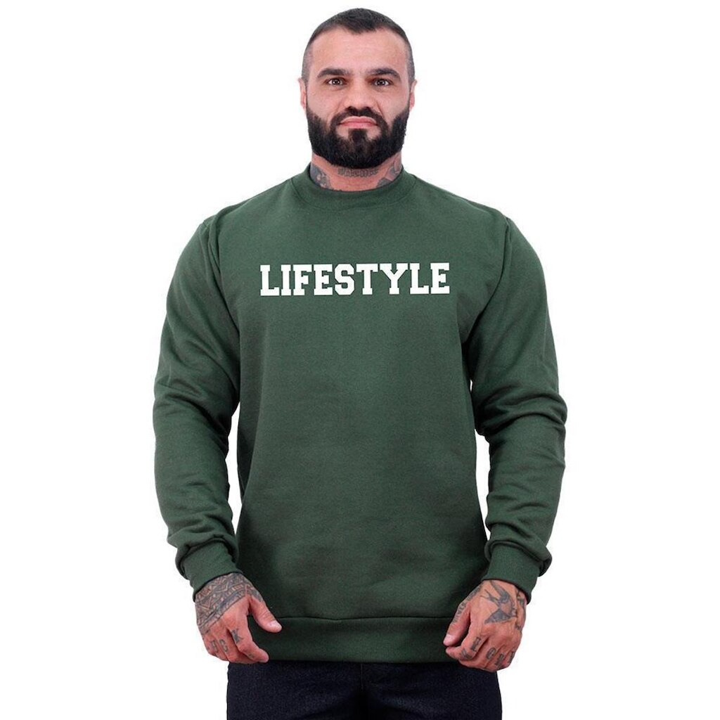 Blusa Moletom Basic MXD Conceito Sem Touca Moda Fitness Academia