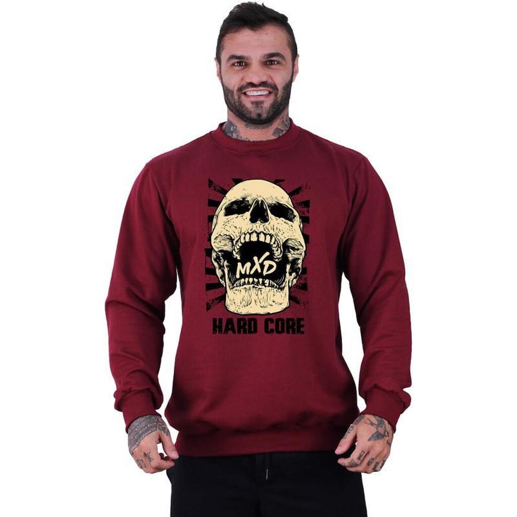 Blusa Moletom Basic MXD Conceito Sem Touca Moda Fitness De Treino