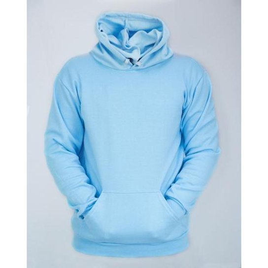 Blusa Moletom Canguru Azul Claro Masculino Liso DBL Azul Claro