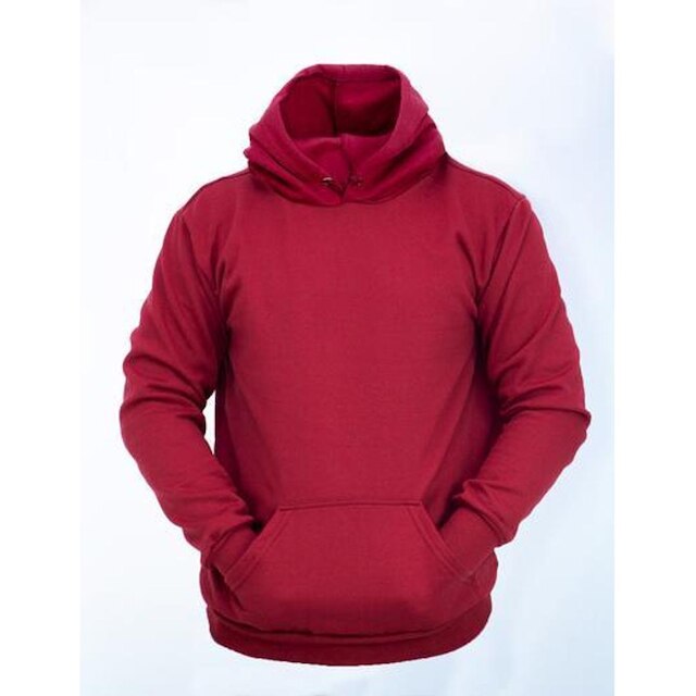 Blusa Moletom Canguru Bordô Feminino Liso DBL