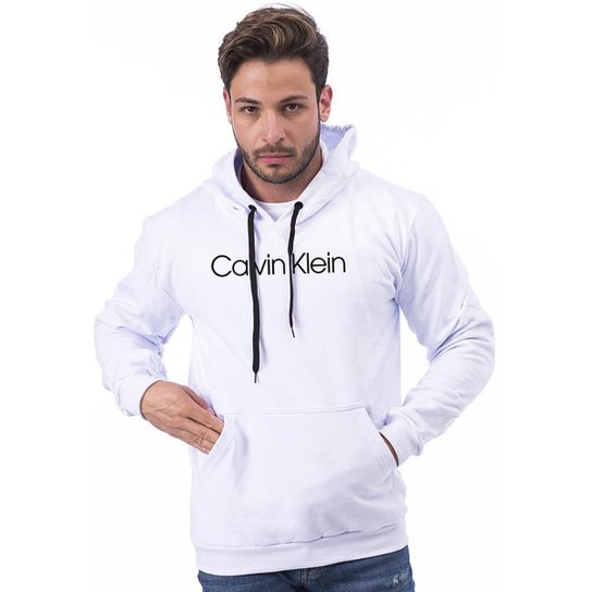 Hoodie Moletom Calvin Klein Branco Blusa Moletom Moletom Masculino