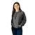 Blusa Moletom Canguru com Capuz Liso Feminino Juvenil - Chumbo