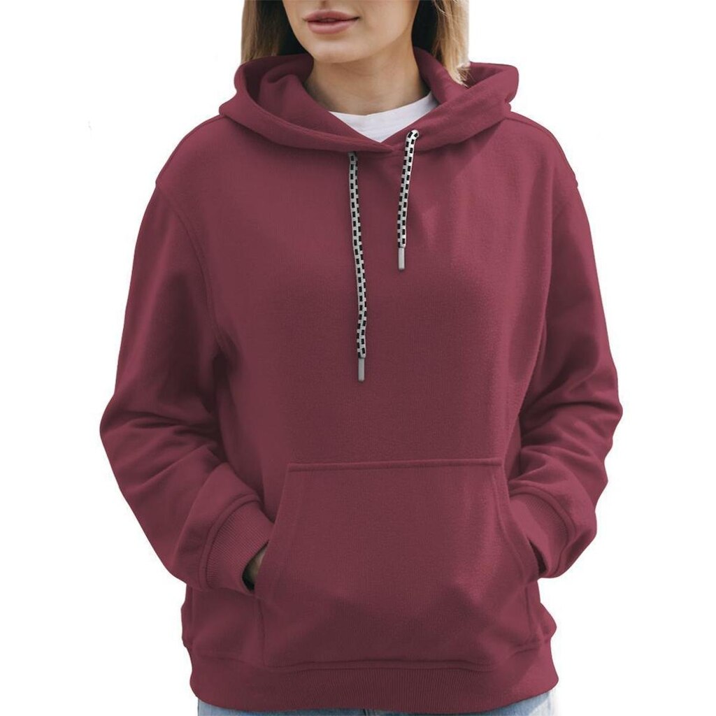 Blusa Moletom Canguru com Capuz Liso Sem Estampa Feminino Juvenil