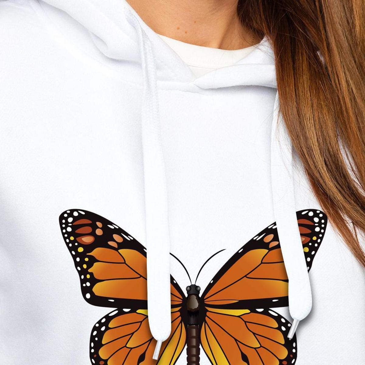 monarch butterfly moletom com capuz