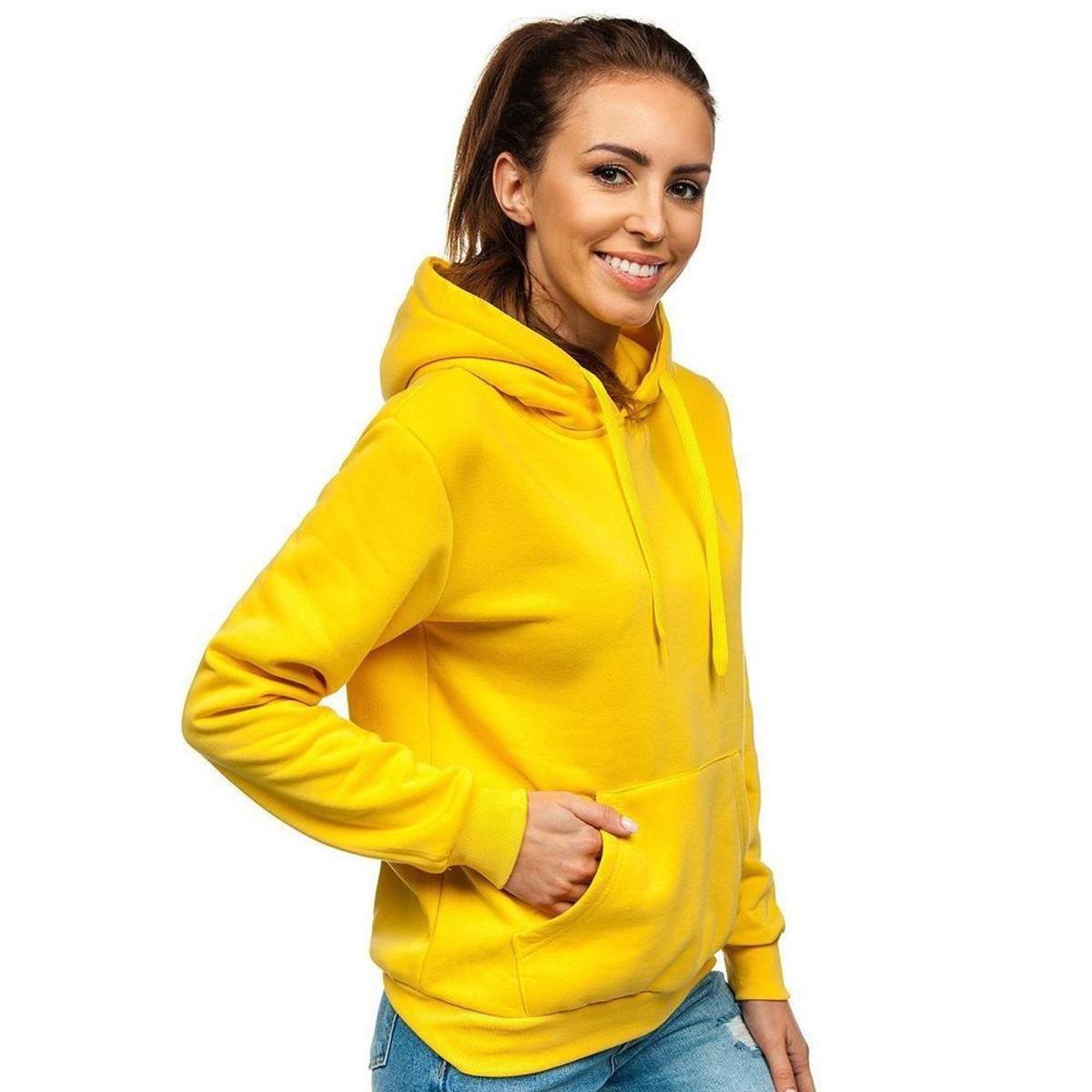 bright yellow moletom com capuz