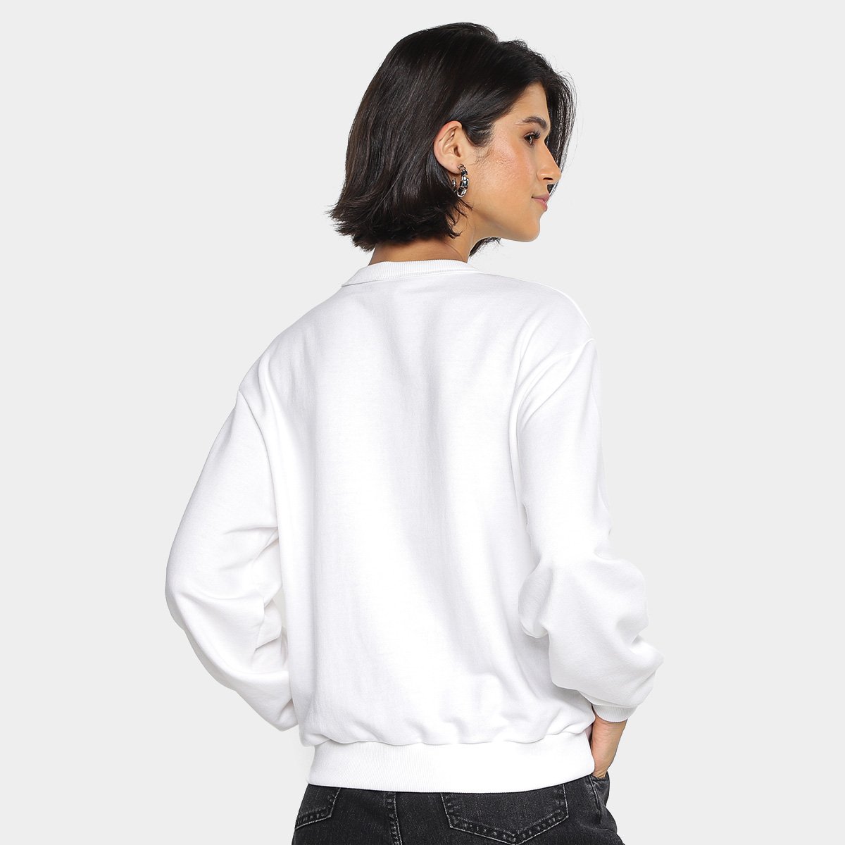 Blusa Moletom Colcci Casual Feminina Off White Netshoes
