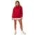 Blusa Moletom Com Capuz Bolso Canguru  Gisele Freitas - Vermelho