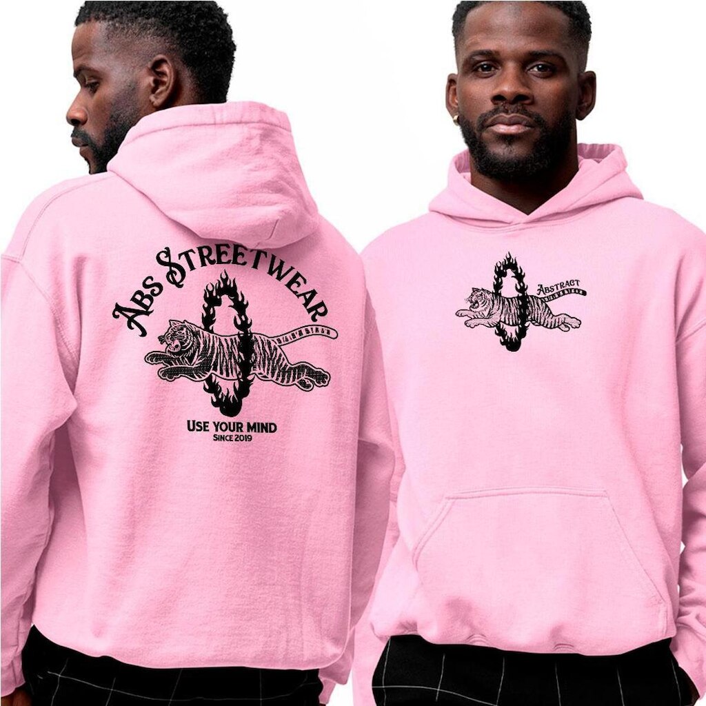 Blusa Moletom Com Capuz‎ Tiger Abs Streetwear Since 2019