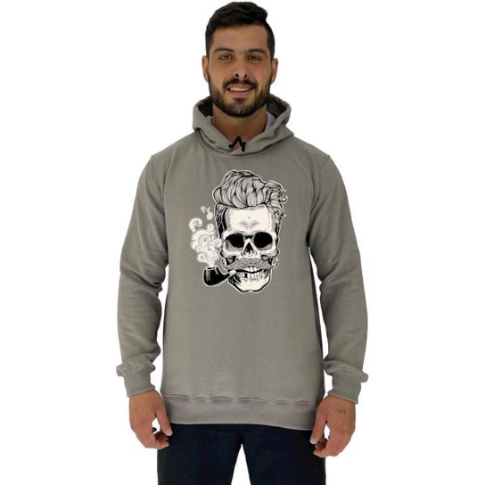 Blusa Moletom Moletom Caveira Masculino Blusa Moletom Skull Moto