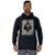 Blusa Moletom Com Touca MXD Conceito Dark Skull Masculina - Preto