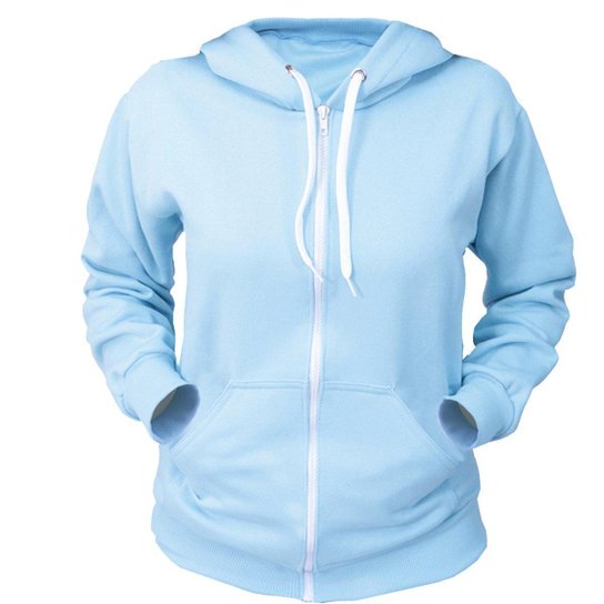 Blusa Moletom Com Ziper Masculino Azul Bebe Azul Claro Netshoes