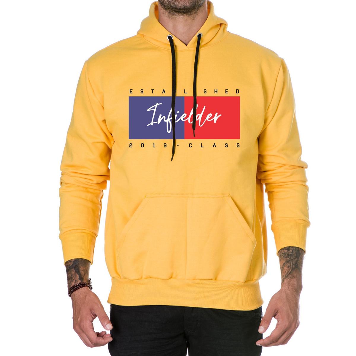 childish black and yellow moletom com capuz