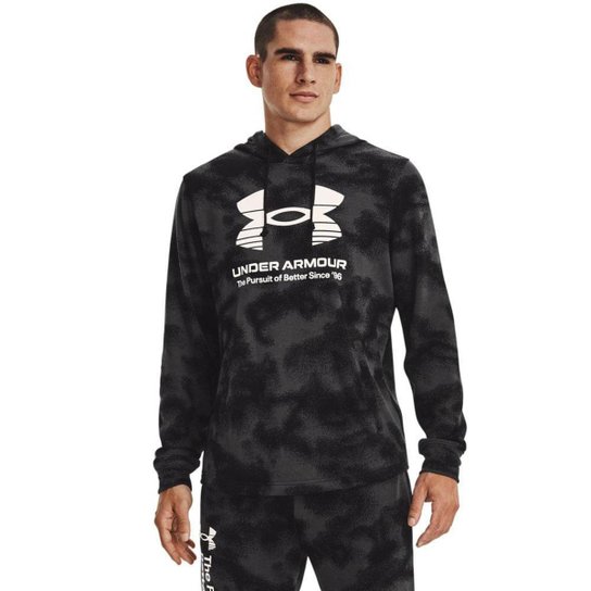 Blusa Moletom de Treino Masculina Under Armour Rival Terry Novelty HD - Preto Menor preço em Blusa Moletom de Treino Masculina Under Armour Rival Terry Novelty HD - Preto
