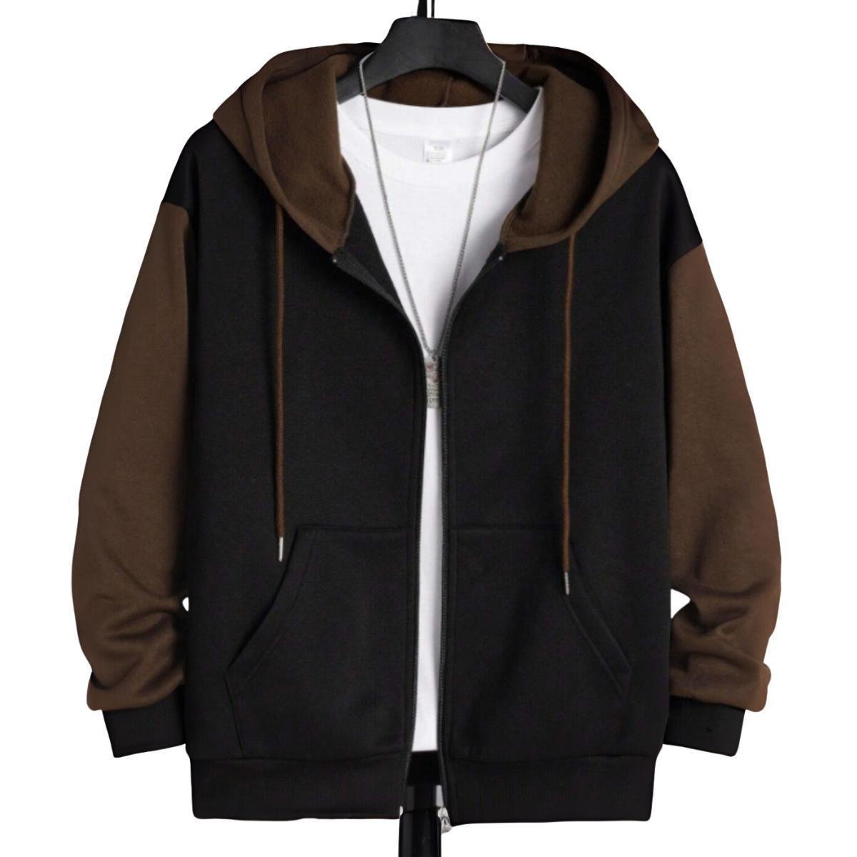 Blusa Moletom de Zíper Com Capuz e Bolso Canguru 2 Cores Estilo Casual Masculino Liso Menor preço em Blusa Moletom de Zíper Com Capuz e Bolso Canguru 2 Cores Estilo Casual Masculino Liso